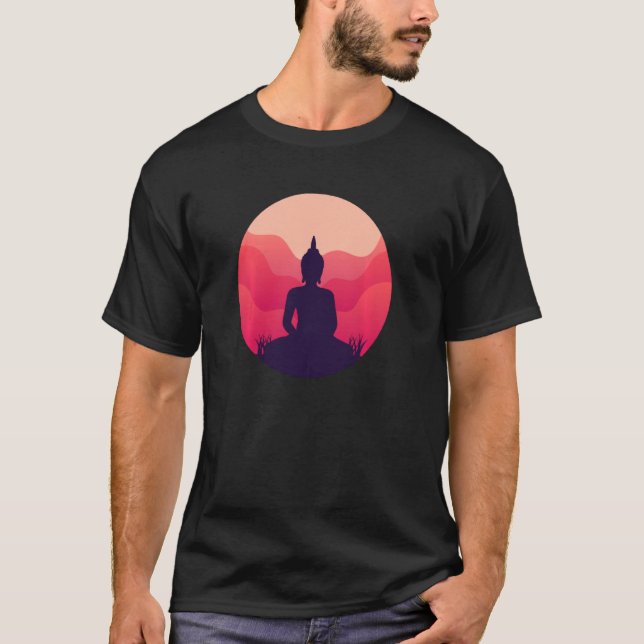 Gautama Buddha Buddhist Meditation Andlig Zen Y T Shirt (Framsida)