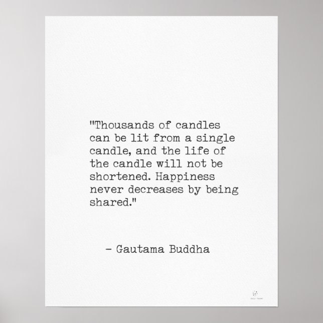 Gautama Buddha-citat Poster (Framsidan)