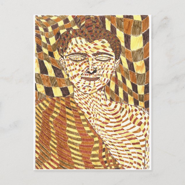 gautama Buddha psykedelisk Vykort (Framsida)