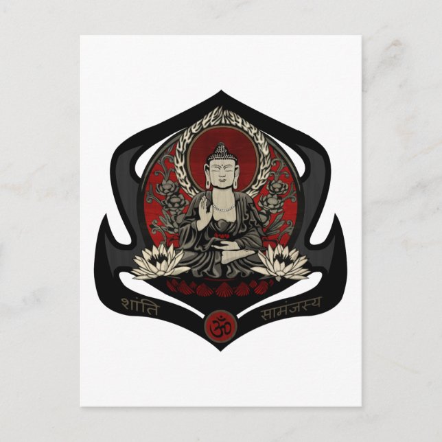 Gautama Buddha Vykort (Framsida)