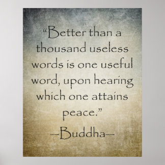 Gautama Buddhas inspirationsoffert Poster