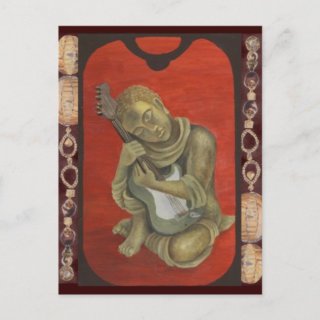 Gautama och hans Guitar Vykort (Framsida)