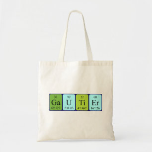 Gautier Periodisk bord namn tote bag Tygkasse