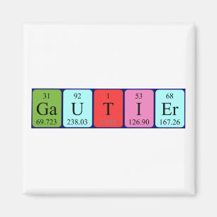 Gautier Periodisk magnet bord namn