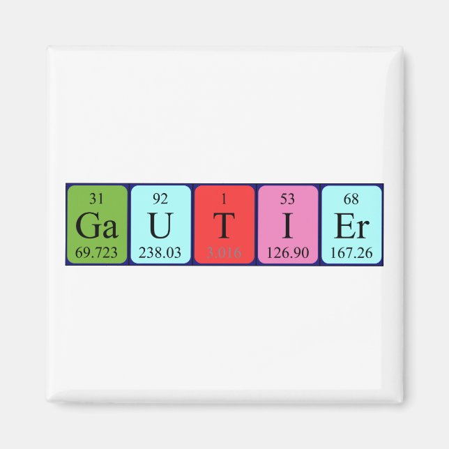 Gautier Periodisk magnet bord namn (Framsidan)