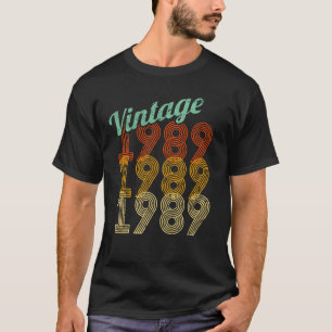 Gåva 1989 för 30års födelsedagvintageklassiker t shirt