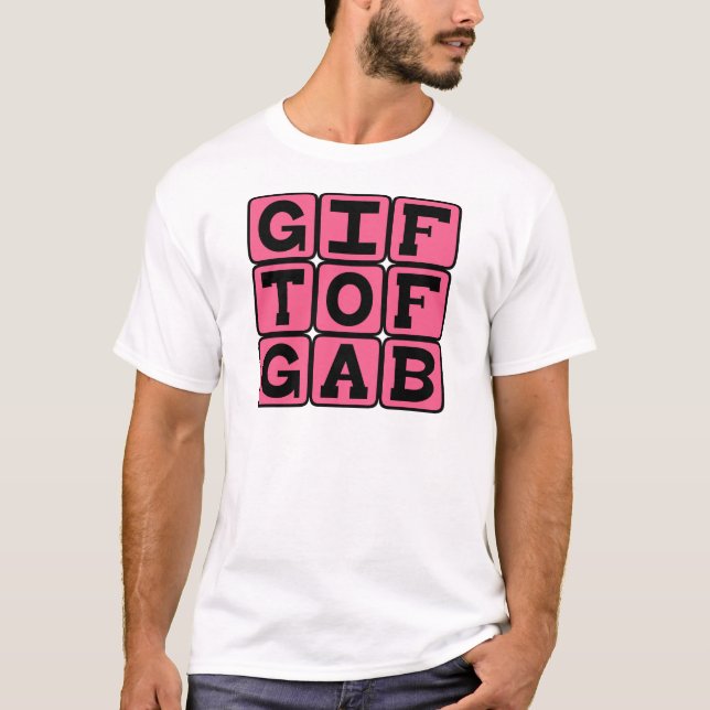 Gåva att prata, Allitterativt uttryck T Shirt (Framsida)