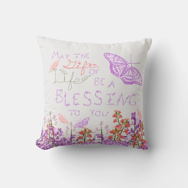 Gåva av livfjärilen kudde (Framsida)