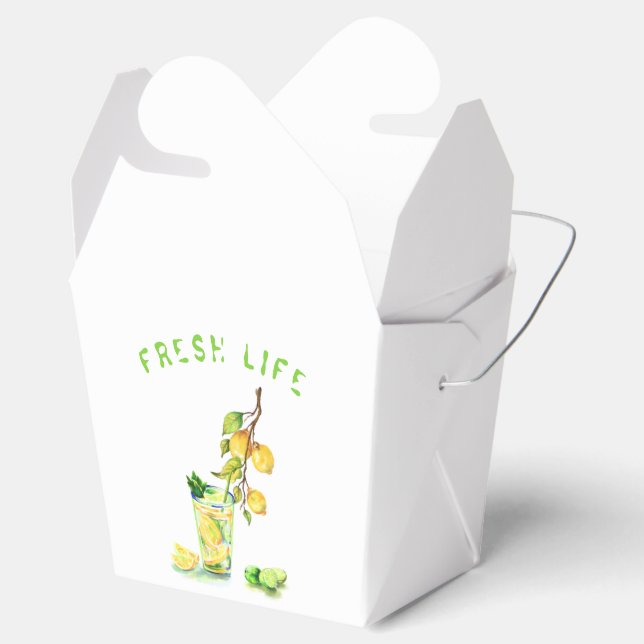 Gåva- eller förmånslådor med citrondryck cocktail presentaskar (Öppnad)