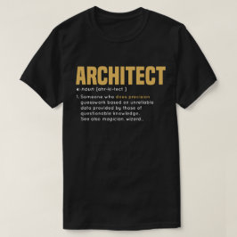 Gåva för ARKITEKTdefinitioncoola med gul färg T Shirt