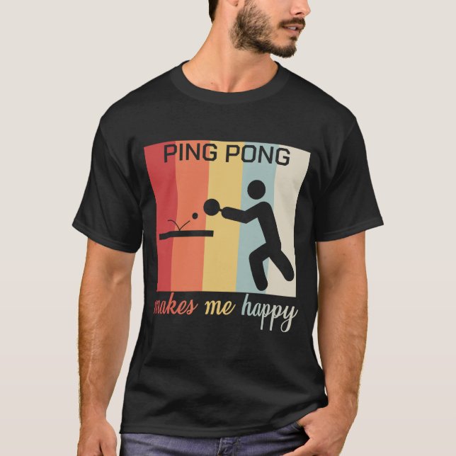 Gåva för boll för bordtennisPingPong Topspin T Shirt (Framsida)