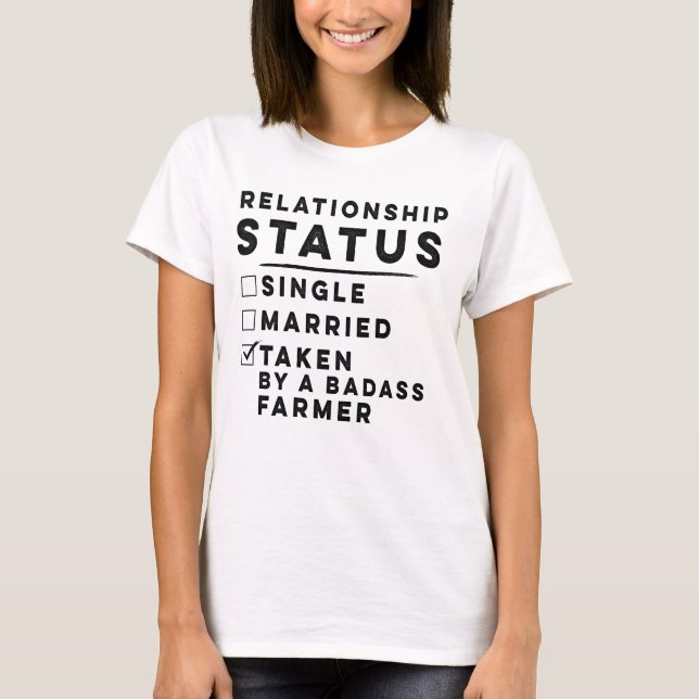 Gåva för bondeförhållandestatus t shirt (Framsida)