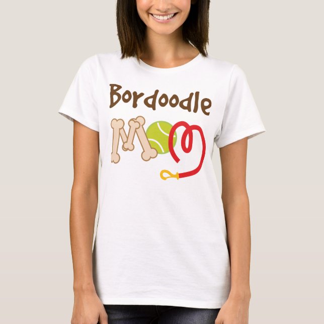 Gåva för Bordoodle hund avelnmamma T-shirt (Framsida)