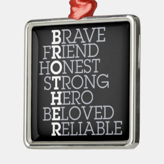 Gåva för broder julgransprydnad metall