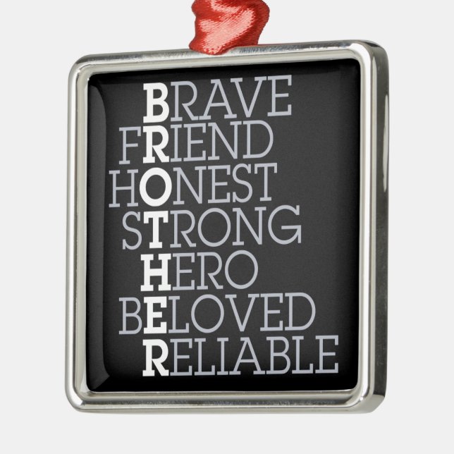 Gåva för broder julgransprydnad metall (Vänster)