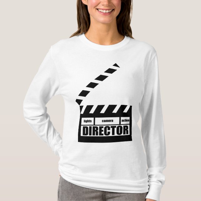 Gåva för Clapboard för personligfilmdirektör Tee Shirt (Framsida)