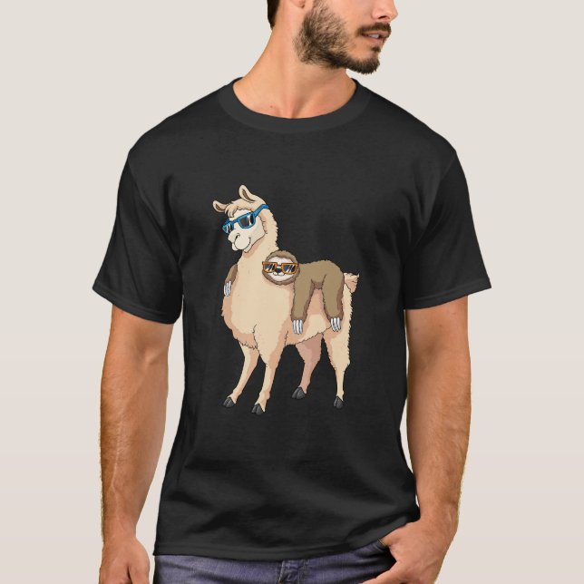 Gåva för drömlag för bästa vän för SlothrittLlama T Shirt (Framsida)