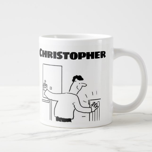 Gåva för en rörmokare med tillsatt Namn Jumbo Mugg (Höger)
