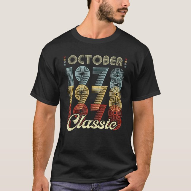 Gåva för födelsedag för Oktober 1978 T Shirt (Framsida)