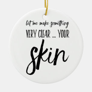 Gåva för gåva för Skincare julprydnad Julgransprydnad Keramik