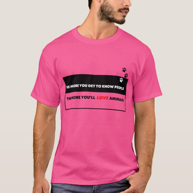Gåva för kärlek till djur t shirt (Framsida)