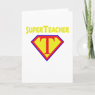 Gåva för lärare för Superteacher Superhero rolig Helgkort