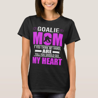 Gåva för mammor för hockeyGoaliemamma bäst T Shirt