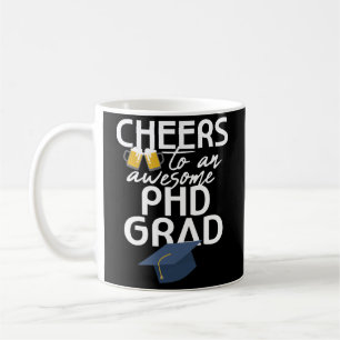 Gåva för mugg för kaffe för ölPhD-studenten r