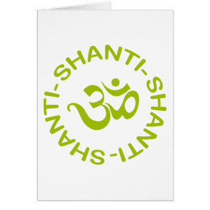 Gåva för Om Shanti Shanti Shanti Hälsningskort