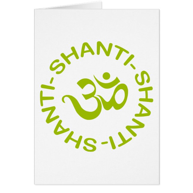 Gåva för Om Shanti Shanti Shanti Hälsningskort (Framsidan)