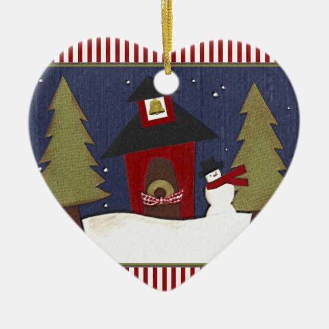 Gåva för personliglärarehelgdag julgransprydnad keramik (Framsidan)