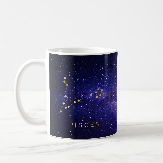 Gåva för Pisces personlig muggfödelsedag Kaffemugg (Vänster)