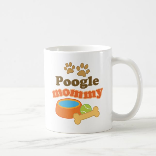 Gåva för Poogle mammahund aveln Kaffemugg (Höger)