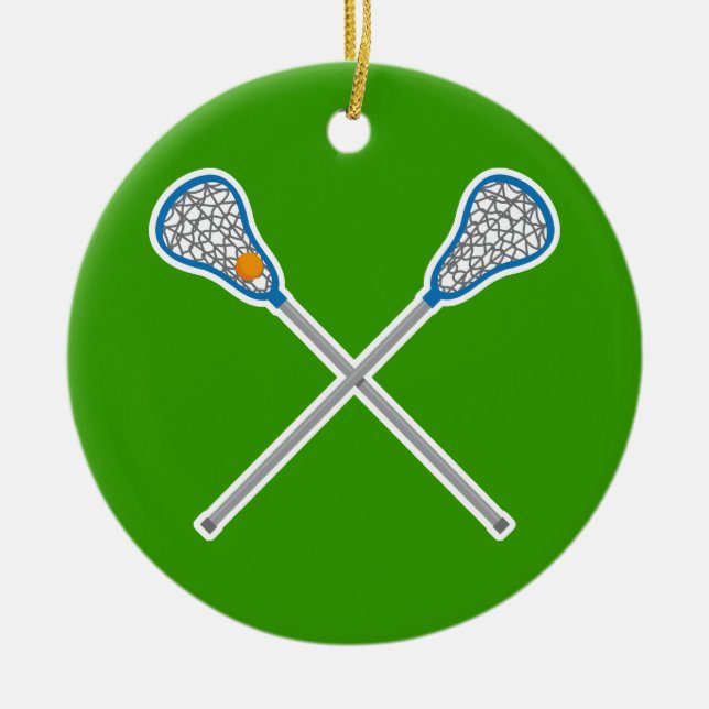 Gåva för prydnad för personligLaCrosse lag Julgransprydnad Keramik (Framsidan)