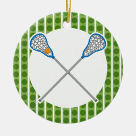 Gåva för prydnad för personligLaCrosse lag Julgransprydnad Keramik
