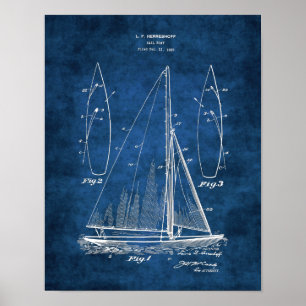 Gåva för segling för segelbåtdekortryck #1 poster