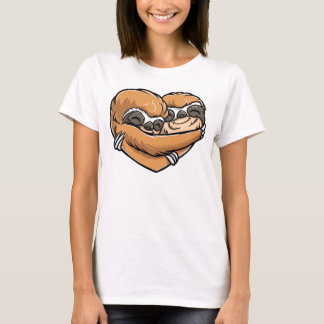 Gåva för skjorta för Slothhjärtavalentines day T Shirt