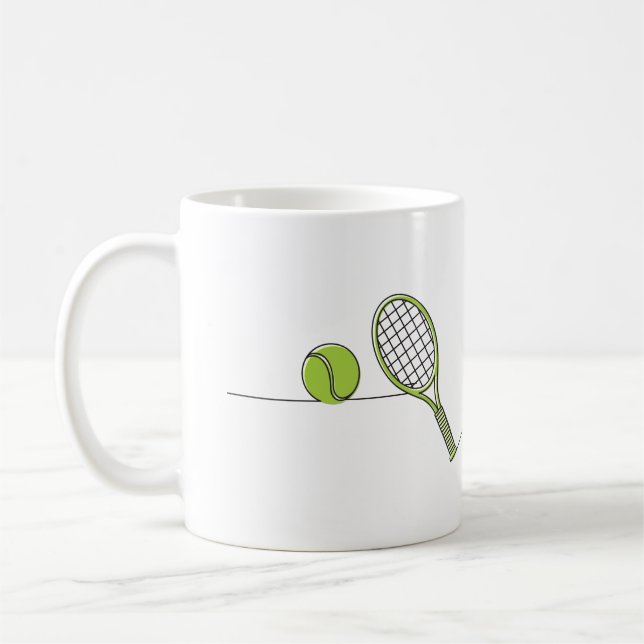 Gåva för tennis för tennisälskare | kaffemugg (Vänster)