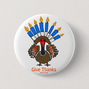 Gåva för Thanksanukkah Thanksgivukkah kalkonmeno Knapp