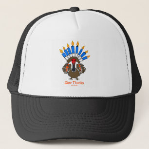 Gåva för Thanksanukkah Thanksgivukkah kalkonmeno Truckerkeps