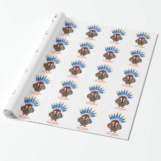 Gåva för Thanksanukkah Thanksgivukkah kalkonmenora Presentpapper