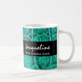 Gåva för tryck för alligator för bäst för KUSIN Kaffemugg