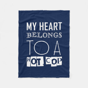 GÅVA FÖR TYPOGRAFI FÖR POLIS "FÖR HETTSNUT" KALL FLEECEFILT