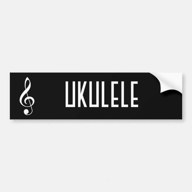 Gåva för Ukulelemusikbildekal Bildekal (Framsidan)