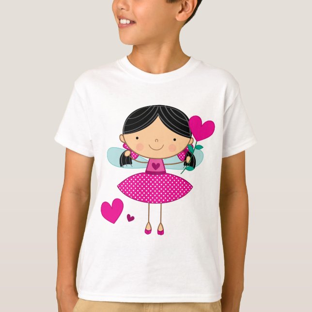 Gåva för valentinesflickaunge tee shirt (Framsida)