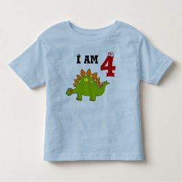 gåva från 4e födelsedagen party, dinosaur stegosau t shirt