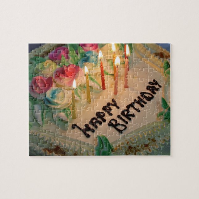 gåva från födelsedagstårta, pussel (Horisontell)