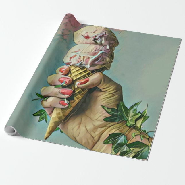 gåva från Ice kräm älskare Presentpapper (Utrullad)