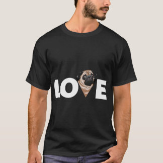 gåva, husdjur, gåva till pug t shirt
