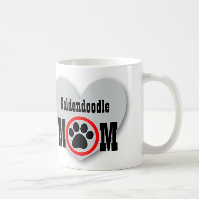 Gåva HY4 för tryck för tass för Goldendoodle Kaffemugg (Höger)